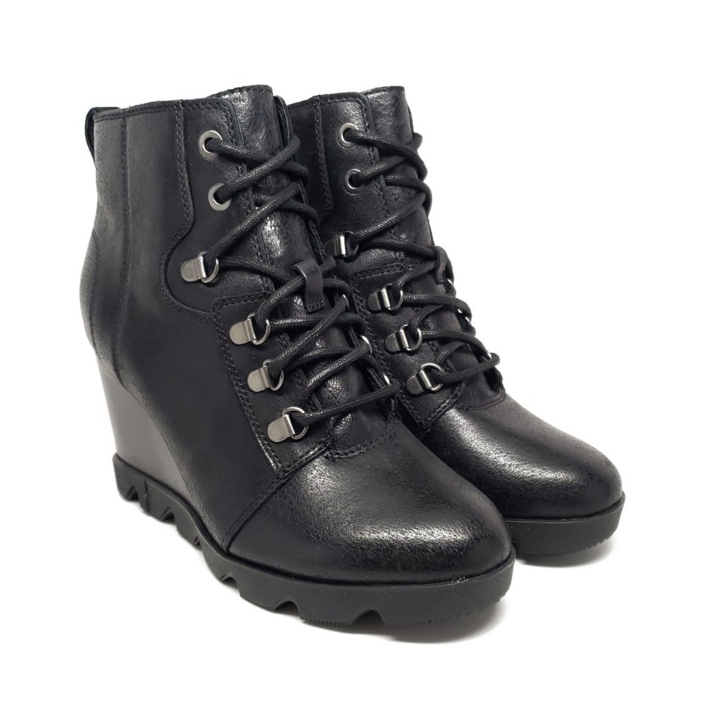 Sorel Joan Uptown Leather Wedge Boots 7.5 8 9 10 - Picture 5 of 7